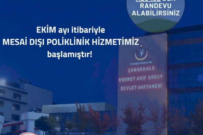 Mesai dışı poliklinik hizmeti verilecek 