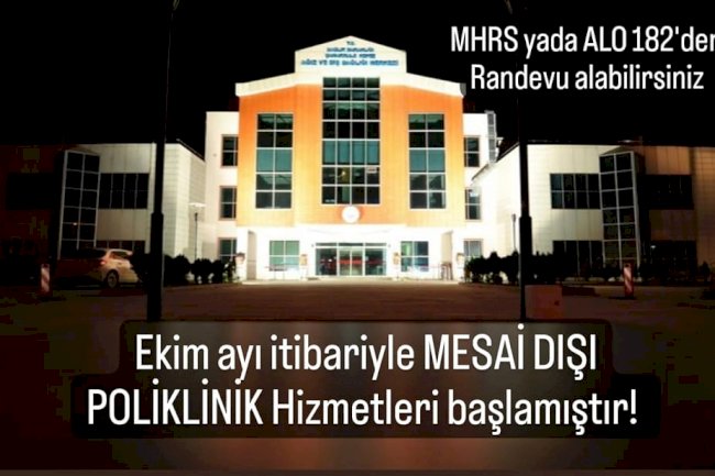 Ağız ve Diş Sağlığı Merkezi’nde mesai dışı poliklinik hizmeti 