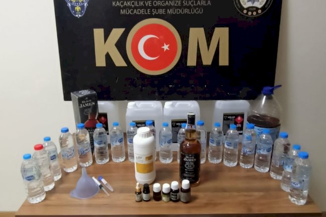 Emniyetten sahte alkol operasyonu 