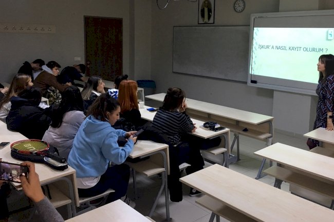 Öğrencilere İŞKUR’un faaliyetleri tanıtıldı