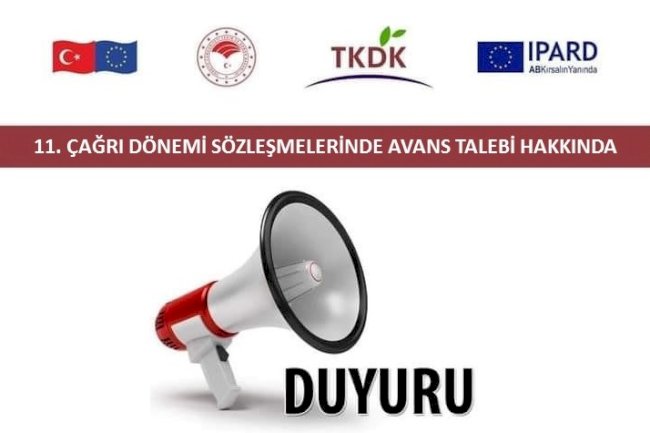 AVANS TALEBİ DUYURUSU YAPILDI