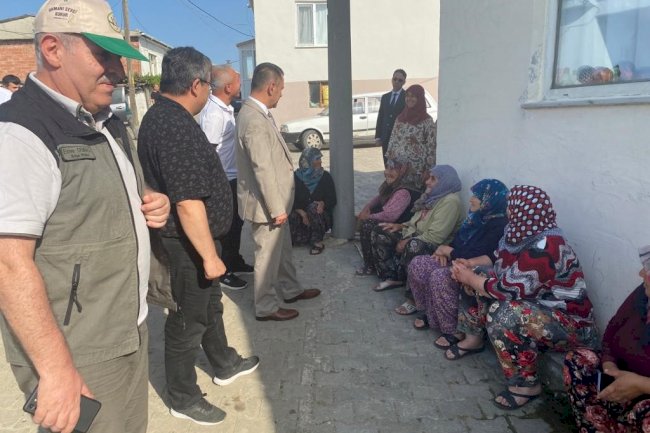 Aktaş yangından zarar gören köylere ziyarette bulundu