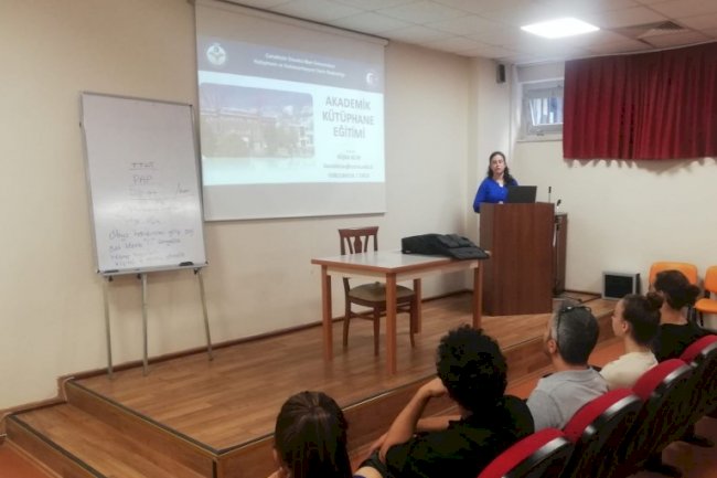 Öğrencilere kütüphane hizmetleri tanıtıldı