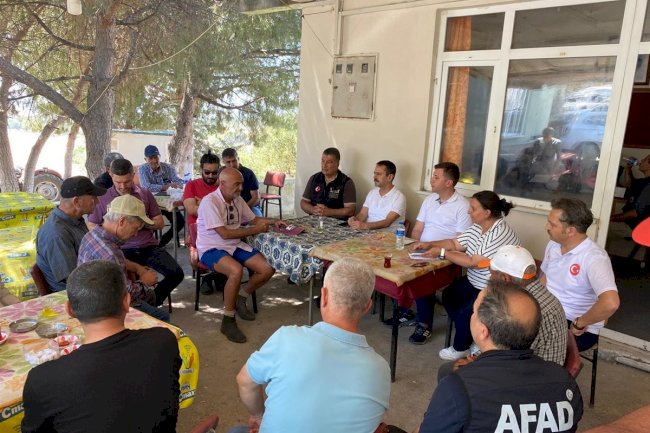 Yangın bölgesinde talepleri dinledi