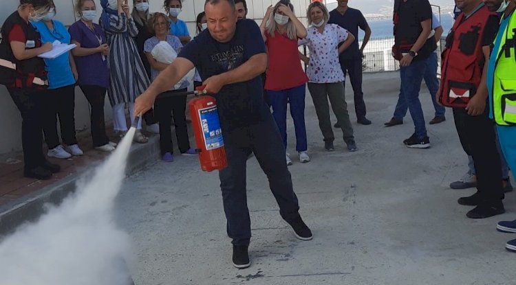 Devlet Hastanesi’nde yangın tatbikatı 