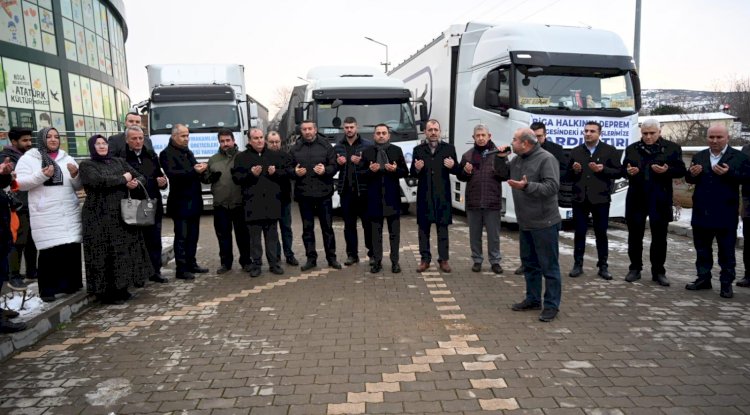 Biga’dan yardım tırları gönderildi