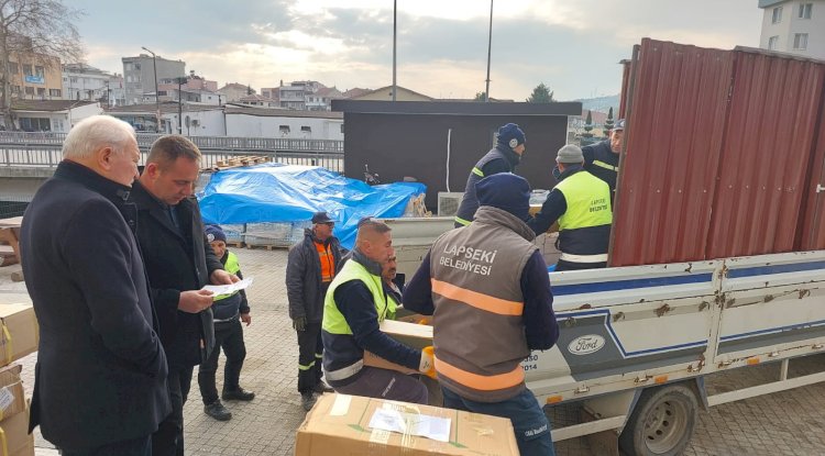 Lapseki Belediyesi’nden mobil tuvalet-banyo desteği