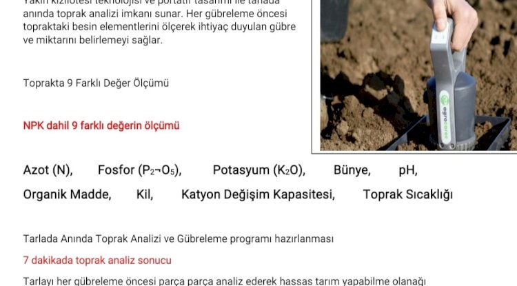 Üreticiler toprak analizi için uyarıldı