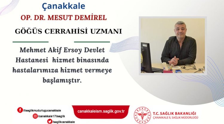 Çanakkale Devlet Hastanesi’ne Göğüs Hekimi Atandı