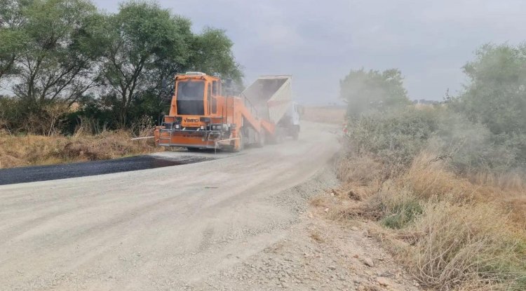 Bahadırlı yolu asfaltlandı