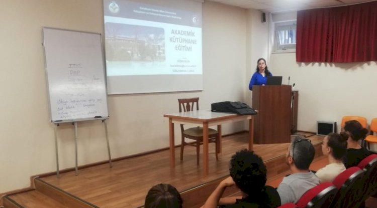 Öğrencilere kütüphane hizmetleri tanıtıldı