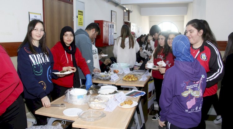 Öğrencilerin hazırladığı ürünler damak tadına sunuldu