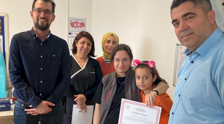 Lapseki Devlet Hastanesinden Çalışanlarına Teşekkür Belgesi