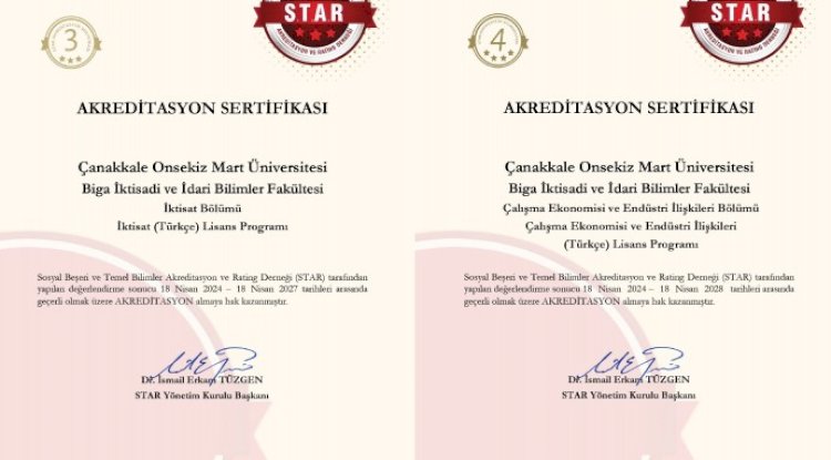 ÇOMÜ’nün yeni lisans programları akredite edildi