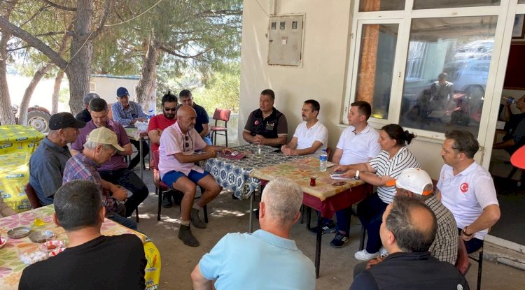 Yangın bölgesinde talepleri dinledi