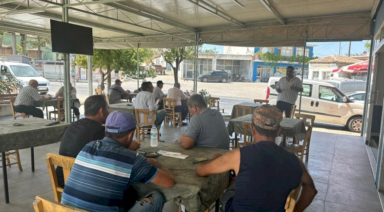 Köy kahvehanelerinde KKKA ve hepatit bilgilendirmesi