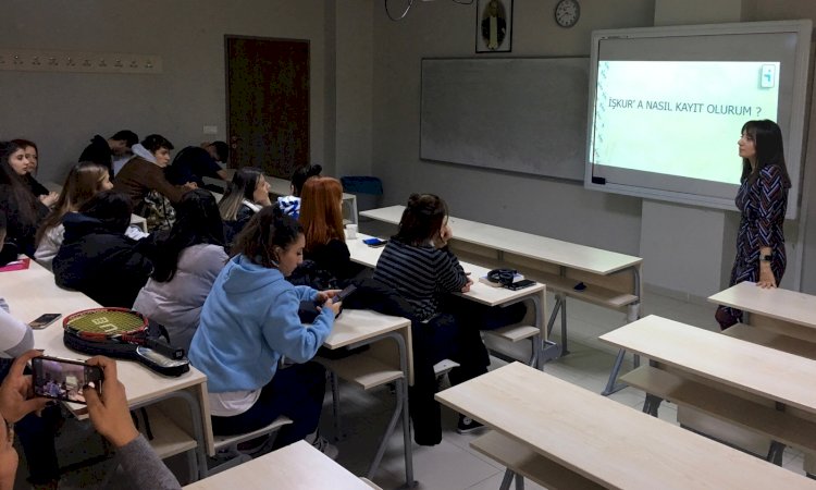 Öğrencilere İŞKUR’un faaliyetleri tanıtıldı