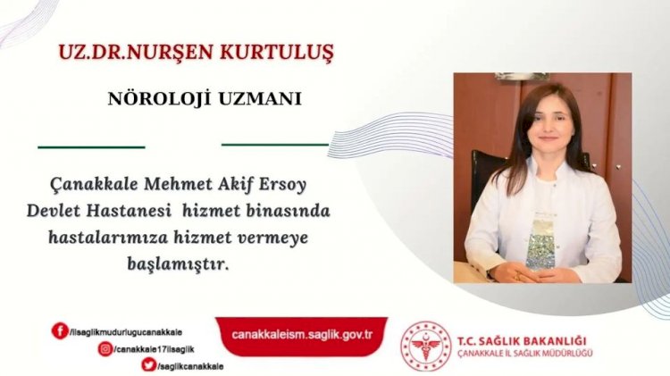 Çanakkale Devlet Hastanesi’nde Nurşen Kurtuluş göreve başladı