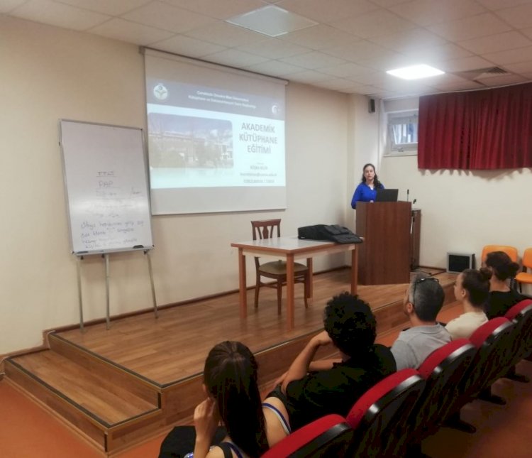 Öğrencilere kütüphane hizmetleri tanıtıldı