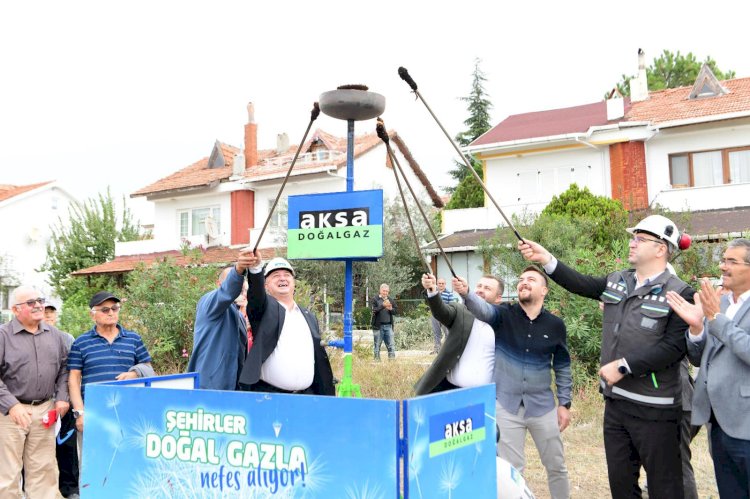 Geyikli sahil bölgesinde doğal gaz ateşi yandı