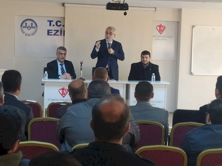 İl Müftüsü Bilgiç, Ezine’de personelle buluştu