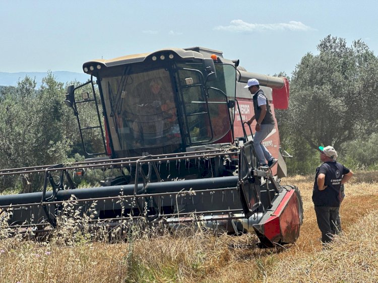 20 biçerdöver ve 7 balya makinası kontrol edildi
